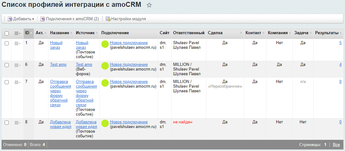 картинка AmoCRM — интеграция с инфоблоками, веб-формами и почтовыми событиями от магазина Одежда+